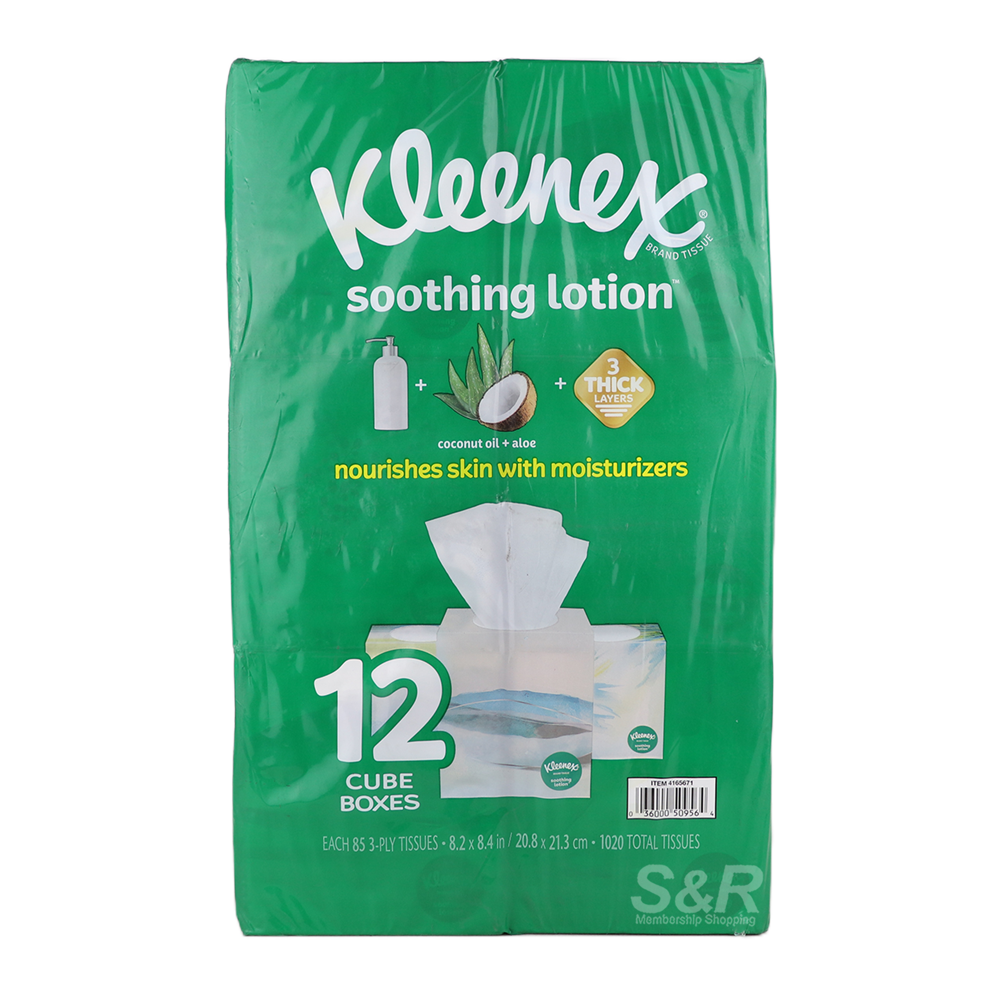 Kleenex 85-3 Ply Tissues 12 Cube Boxes